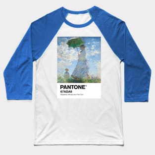 PANTONE MONET -  Claude Monet's Madame Monet and Her Son (1875) by Claude Monet Portrait Baseball T-Shirt